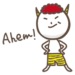 [LINEスタンプ] Naughty ogre boy YOSHIO English version 