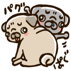 [LINEスタンプ] パグぱぐスタンプ