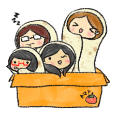 [LINEスタンプ] Happy Burrito Friends 