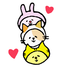 [LINEスタンプ] 動物たちが自分の着ぐるみ着てみた 