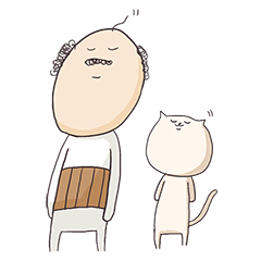 [LINEスタンプ] おっさんとねこ