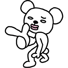 [LINEスタンプ] 白目なクマ fetchpriority=high