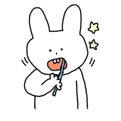 [LINEスタンプ] 白いうさぎの日常 