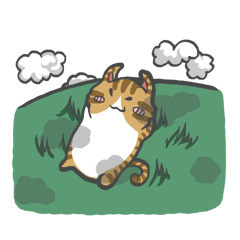[LINEスタンプ] カール猫とおじさん 