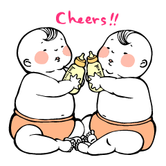 [LINEスタンプ] Baby ＆ Little Pig