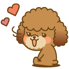 [LINEスタンプ] かわ犬 トイプードル 