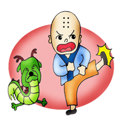 [LINEスタンプ] little buddhist monkTofu ＆ dragon Wonton fetchpriority=high