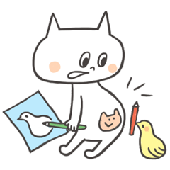 [LINEスタンプ] ニャン太郎と小鳥ちゃん 