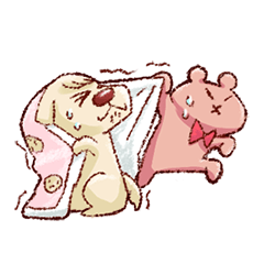 [LINEスタンプ] ひきこもり気味な日常(えすいぬ＆くまし) 