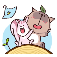 [LINEスタンプ] おっとりたぬき、はっきりす 