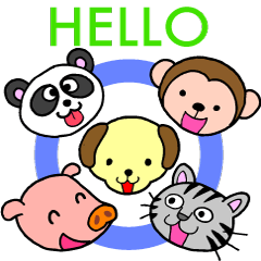 [LINEスタンプ] 動物たちからごあいさつ 