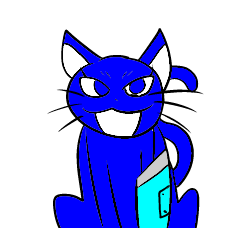 [LINEスタンプ] 青ネコ 