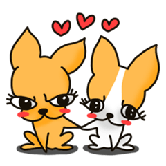 [LINEスタンプ] なまいきチワワとおっとりチワワ 
