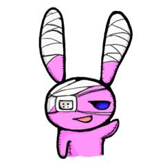 [LINEスタンプ] 眼帯うさぎ 