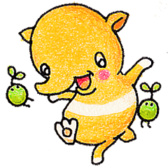 [LINEスタンプ] 黄色いバクのムクイ 