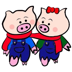 [LINEスタンプ] カップル・オブ・ザ・ピッグ 2 