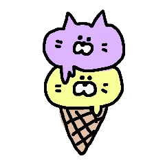 [LINEスタンプ] ニャイスクリーム 