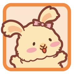 [LINEスタンプ] ふわうさシスターズ・フワコちゃん 