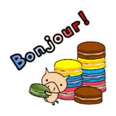 [LINEスタンプ] エンジョイ、こぶたフレンチ！ fetchpriority=high