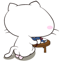 [LINEスタンプ] ねこのせなか 