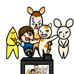 [LINEスタンプ] まも君と不思議な動物たち 