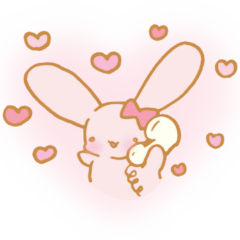 [LINEスタンプ] ラブリィうさぎちゃん fetchpriority=high