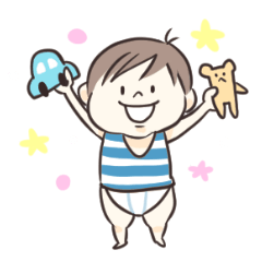 [LINEスタンプ] ちいさな男の子