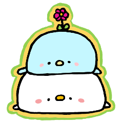 [LINEスタンプ] 白い鳥・青い鳥 