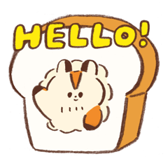 [LINEスタンプ] ムササビとパン 