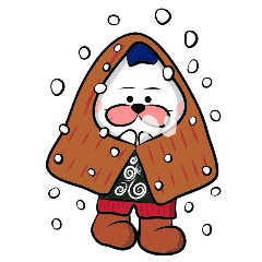 [LINEスタンプ] ふろしきニャンコ松吉～冬物語～ 