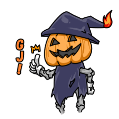 [LINEスタンプ] かぼちゃ男のジャック・オー・ランタン