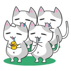[LINEスタンプ] よだれ猫にゃっきー 