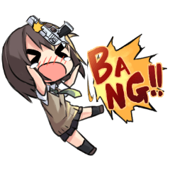 [LINEスタンプ] ミリオタ女子高生 