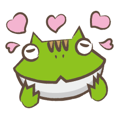 [LINEスタンプ] Pacman Frog
