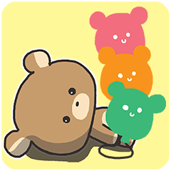 [LINEスタンプ] くまのふうせん屋さん 2 