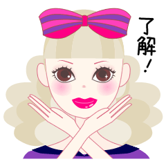 [LINEスタンプ] 目ぢから女子・ミオ様 fetchpriority=high