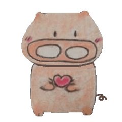 [LINEスタンプ] はふハーフ焼きのブタさん よく使う編 