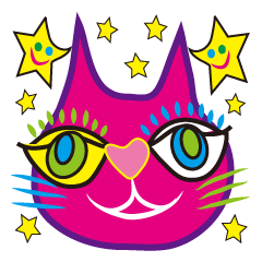 [LINEスタンプ] ネコのショッキングピンキー <英語編>