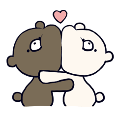 [LINEスタンプ] くまのクッキーとバニラ 
