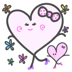 [LINEスタンプ] ハート星人ラヴィーとルヴィー 