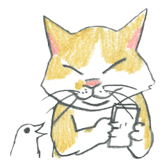 [LINEスタンプ] ヒグチユウコ 猫のボリス・スタンプ 