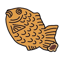 [LINEスタンプ] シュールなたいやきくん