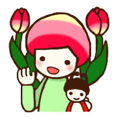 [LINEスタンプ] チューリップの妖精のスタンプ