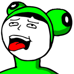 [LINEスタンプ] 面白いカエル少年 