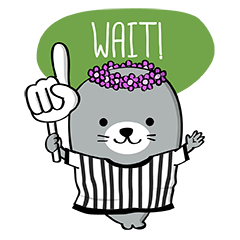 [LINEスタンプ] Wait a sec！ (Eng.version)