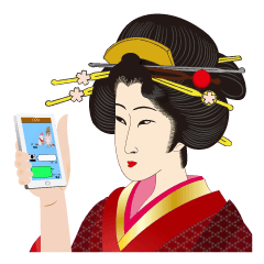 [LINEスタンプ] 現在版浮世絵女子の日常 