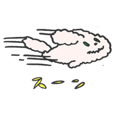 [LINEスタンプ] もこもこうさぎ 
