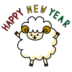 [LINEスタンプ] 羊の干支スタンプ(2015年お正月ver) 