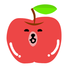 [LINEスタンプ] りんご熊 