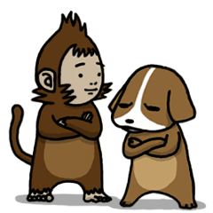 [LINEスタンプ] 犬猿の仲